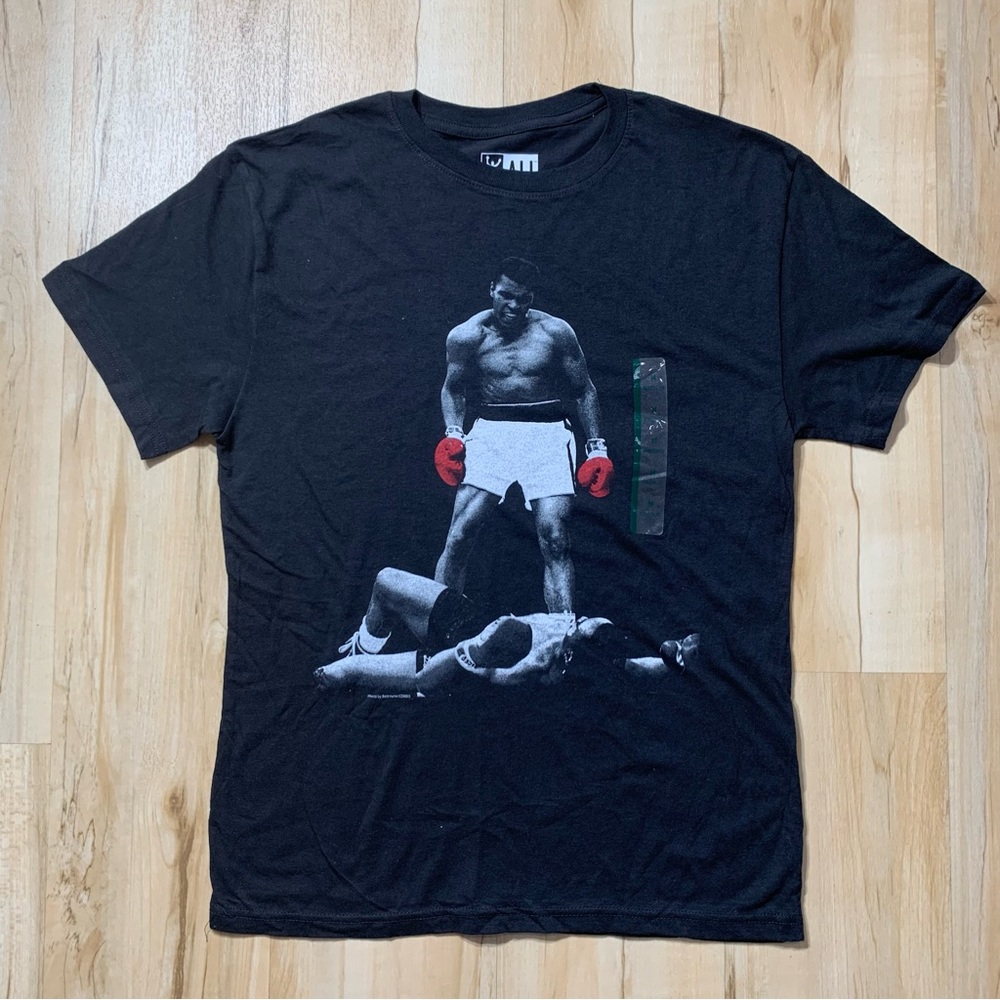 Muhammad Ali Boxing Black Short Sleeve Crew Neck Men's T-Shirt Size M